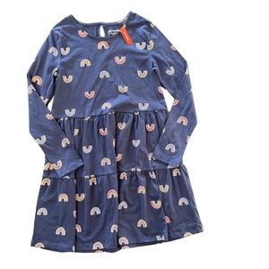 Girls Rainbow Dress, Joe Fresh, Large 10/12, NWT, Navy